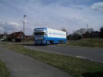 DAF XF aus Holland durchfhrt  Kreisel in Munster !!gre an den netten LKW Fahrer !