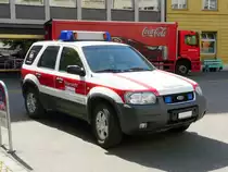 Ford Maverick als Feuerwehrauto in der Stadt Basel am 29.04.2010
