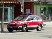 Honda CR-V als Feuerwehrauto in Delemont am 02.04.2010
