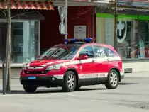 Honda CR-V als Feuerwehrauto in Delemont am 02.04.2010