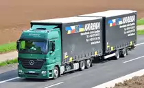 MB Actros 2544 H�ngerzug  Schwarz Spedition , A61 bei Heimerzheim 17.05.2010