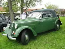 Cabriolet IFA DKW F 8 aus der Hansestadt Rostock bei der Oldtimer-Rally, Wohlenberg 01.05.2010