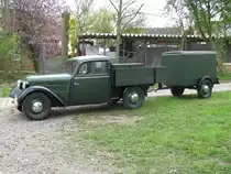 Lieferwagen DKW/AutoUnion ... mit 1achs-Anh�nger aus dem Havelland-Kreis bei der Oldtimer-Rally, Wohlenberg 01.05.2010