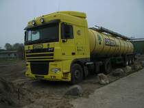 DAF-Tank-LKW am 19.Mai 2010 im Industriegelnde von Bergen/Rgen.