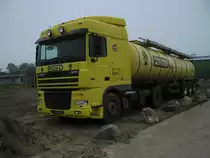 DAF-Tank-LKW am 19.Mai 2010 im Industriegel�nde von Bergen/R�gen.