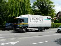 Scania 124 L 420 unterwegs in Biel am 12.05.2010