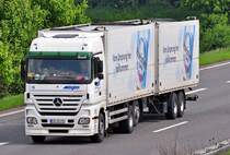 MB Actros Hngerzug  Meyer Logistics  A61 bei Weilerswist - 28.05.2010