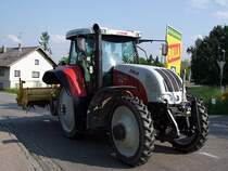 STEYR_6175CVT wirkt mit den schmalen Reifen etwas tollpatschig;100526