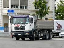 MAN Kipper unterwegs in der Stadt Solothurn am 21.05.2010