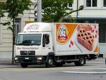 MAN LE8.150 K�hltransporter unterwegs in der Stadt Solothurn am 21.05.2010