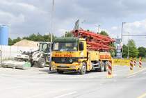 Mercedes Actros LKW, als Betonzuf�hrer am 14.06.2010 in Hannover/Lahe.