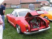 Karmann Ghia beim Karmann Ghia Treffen am 08.08.2009 im Ziegeleimuseum in Lage (Lippe), von disem Wagen stammt auch die Innenansicht