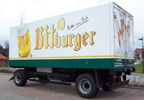 2 achs K�hl-Kofferanh�nger mit unterbauter K�hlung Bitburger gesehen in Hasel�nne 05/04/2010 