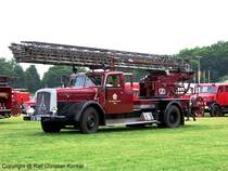 Metz Drehleiter DL 30 auf Magirus FS 145 - BJ 1940 - fotografiert am 12.06.2010 in Leipzig/ Jahnallee zur Interschutz 2010 - Copyright @ Ralf Christian Kunkel