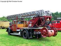 Metz Drehleiter DL 30 auf Magirus FS 145 - BJ 1940 - fotografiert am 12.06.2010 in Leipzig/ Jahnallee zur Interschutz 2010 - Copyright @ Ralf Christian Kunkel
