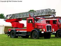 IFA S4000-1 DL 25 Drehleiter - BJ 1965 - fotografiert am 12.06.2010 in Leipzig/ Jahnallee zur Interschutz 2010 - Copyright @ Ralf Christian Kunkel
