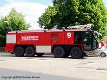 Schweres Feuerl�schkraftfahrzeug FlKfz (12.500) Ziegler Z8 (ALPAS-Kofferaufbau) der Fliegerhorstfeuerwehr Holzdorf (Bundeswehr) - Fahrgestell MAN SX 36.1000 VFAEG 8x8 - techn. Daten MAN-V12 mit 1000 PS, Vmax. 138 km/h, Renk 5-Gang-Automatikgetriebe mit Retarder, perm. Allradantrieb, zul. Gesamtgewicht 39.500 kg, L x B x H: 12.000 x 3.500 x 3.700 mm - mitgef�hrte L�schmittel: 12.500 l Wasser, 1.250 l Schaummittel - 
L�schtechnik: Pumpe Ziegler FP 80/10-1A, Pumpenmotor 6-Zylinder-Diesel mit 338 kW / 460 PS, Pumpenleistung 8000 l/min bei 10 bar sowie 10.000 l/min bei 8 bar - fotografiert am 14.06.2010 im Land Brandenburg - Copyright @ Ralf Christian Kunkel