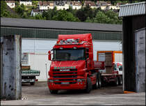 Einen der seltenen T&acute;s von SCANIA besitzt HAGEDORN auch. Im Bild ein T580.