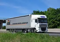 DAF XF 105.460  TBS Transport  auf der A61 bei Heimerzheim 16.06.2010
