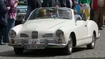 Das Karmann Ghia Cabrio am Start bei der Oldtimer-Rallye in Hls.