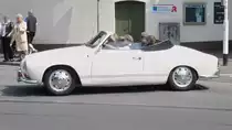 Das Karmann Ghia Cabrio startet bei der Oldtimer-Rallye in Hls.