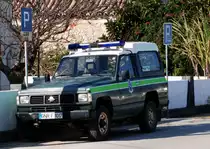 Einsatzfahrzeug der Guarda Fiscal, einer Abteilung der GNR / gesehen in Quatro Águas bei Tavira (Distrikt Faro/Portugal), 12.01.2007


