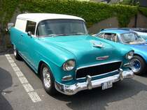Chevrolet Delivery 1955. Beim Delivery handelt sich um die unverglaste Lieferwagenversion des Handyman. US-Treffen Meilenwerk Dsseldorf.