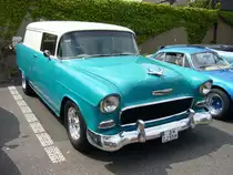 Chevrolet Delivery 1955. Beim Delivery handelt sich um die unverglaste Lieferwagenversion des Handyman. US-Treffen Meilenwerk D�sseldorf.