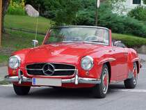 MB-190SL (W121) am Weg zur Oldtimerausstellung in Neukirchen/Vckla;100704