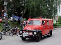 OPEL-BLITZ,Typ14-3; der FF-Neukirchen/Vckla aus dem Jahr 1957 hat 58PS und wurde nach kompletter Generalsanierung beim Oldtimertreffen  Stehrerhof  erstmals wieder dem Publikum vorgestellt, und gleich fr  Einsatzfahrten  herangezogen;100704