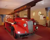 Ein Drehleiter-Fahrzeug der ehemaligen Feuerwehr von Sandringham. Sie war w�hrend ihrer Dienstzeit bei zwei Gro�br�nden 1891 und 1903 im Einsatz.