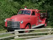 Dieses alte Chevrolet 8400 Lschfahrzeug ist am Eingang des Rock City Gardens auf dem Lookout Mountain nahe Chattanooga ausgestellt. Auch die Rock City ist sehenswert!