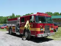 Zur Saisonerffnung der East Broad Top Railroad 2009 machte auch die lokale Feuerwehr von Orbisonia und Rockhill Furnace eine kleine Ausstellung. Besuchenswert ist auch das Rockhill Trolley Museum.