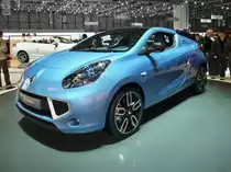 Erster Auftritt fr den neuen Renault Wind beim Genfer Autosalon 2010.