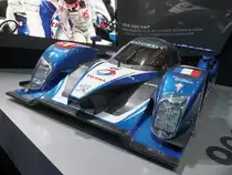 Ziemlich schrg war dieser Peugeot 908 HDi FAP aufgestellt - das Siegerauto der 24 Stunden von le Mans 2009.