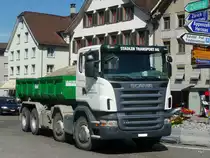 Scania R 420 Absetzkipper unterwegs in Gossau am 09.07.2010