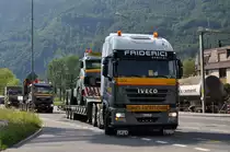 Die Anfahrt von die LKW´s unterwegs zum die 17 Inter. Truck & Country Festival in Interlaken.