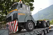 Die Anfahrt von die LKW´s unterwegs zum die 17 Inter. Truck & Country Festival in Interlaken.
