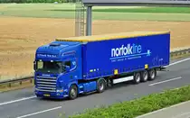 Scania 164L 580  Henk Vos b.v.  auf der A61 bei Weilerswist - 06.07.2010