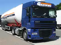 ..DAF XF 105.460 Siloauflieger von Greiwing macht Rast im Sauerland -19.7.10