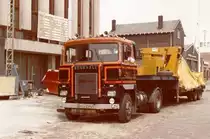 Englisch Scammel Irgendwann in 1983 oder 1984 fotografiert im hafengebiet von Schiedam (NL)