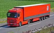 MB Actros 1844 K�hlkoffer auf der A61 bei Rheinbach - 20.07.2010