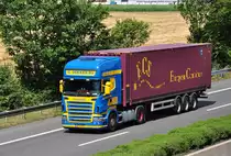 Scania R 380 mit Container  Dekker B.V.  auf der A61 bei Weilerswist - 15.07.2010