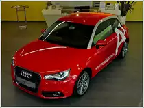 So sieht der neue Audi A1 aus, aufgenommen bei der Vorstellung in einem Autohaus in Luxemburg. Juli 2010 