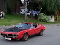 ALFA-Montreal;Bj.1973 trifft mit seinen 200PS bei der Oldtimerveranstaltung  Stehrerhof  ein;100704