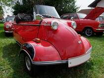 KR200 von Messerschmitt hat sich zur Oldtimerausstellung  Stehrerhof  eingefunden;100704