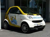 Smart mit Werbung in Gmligen am 18.07.2010