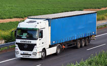 MB Actros 1844  Grgen  auf der A61 bei Heimerzheim - 28.07.2010