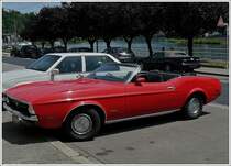Ford Mustang Cabrio aufgenommen bei schnem Wetter in Wasserbillig. Juni 2010.