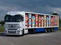Actros 1844 der Firma Schumacher in W�rselen bei Aachen mit TK Auflieger am 06.08.2010.